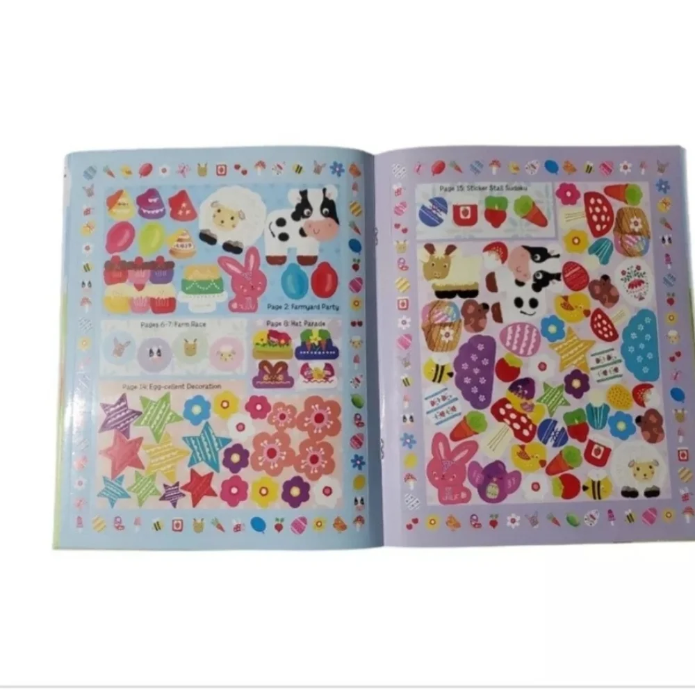 3 Preschool Easter Activity Books 375+ Stickers Create Kids Farm Animals learn